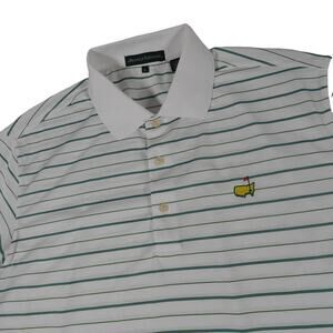 Augusta National Golf Club Masters Performance Striped Polo Shirt Men's Large